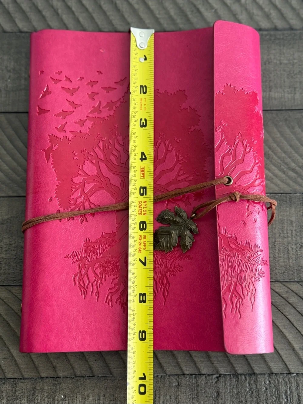 Women’s Pink Tree of Life Embossed Faux Leather Journal